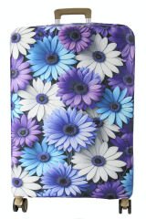 (My#145 Mor Çiçekler) VALİZLER İÇİN KILIF SETİ (KABİN ORTA VE BÜYÜK)