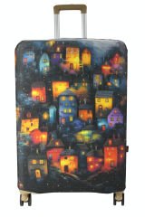 (My#150 Evler) VALİZLER İÇİN KILIF SETİ (KABİN ORTA VE BÜYÜK)