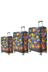 (My#150 Evler) VALİZLER İÇİN KILIF SETİ (KABİN ORTA VE BÜYÜK)