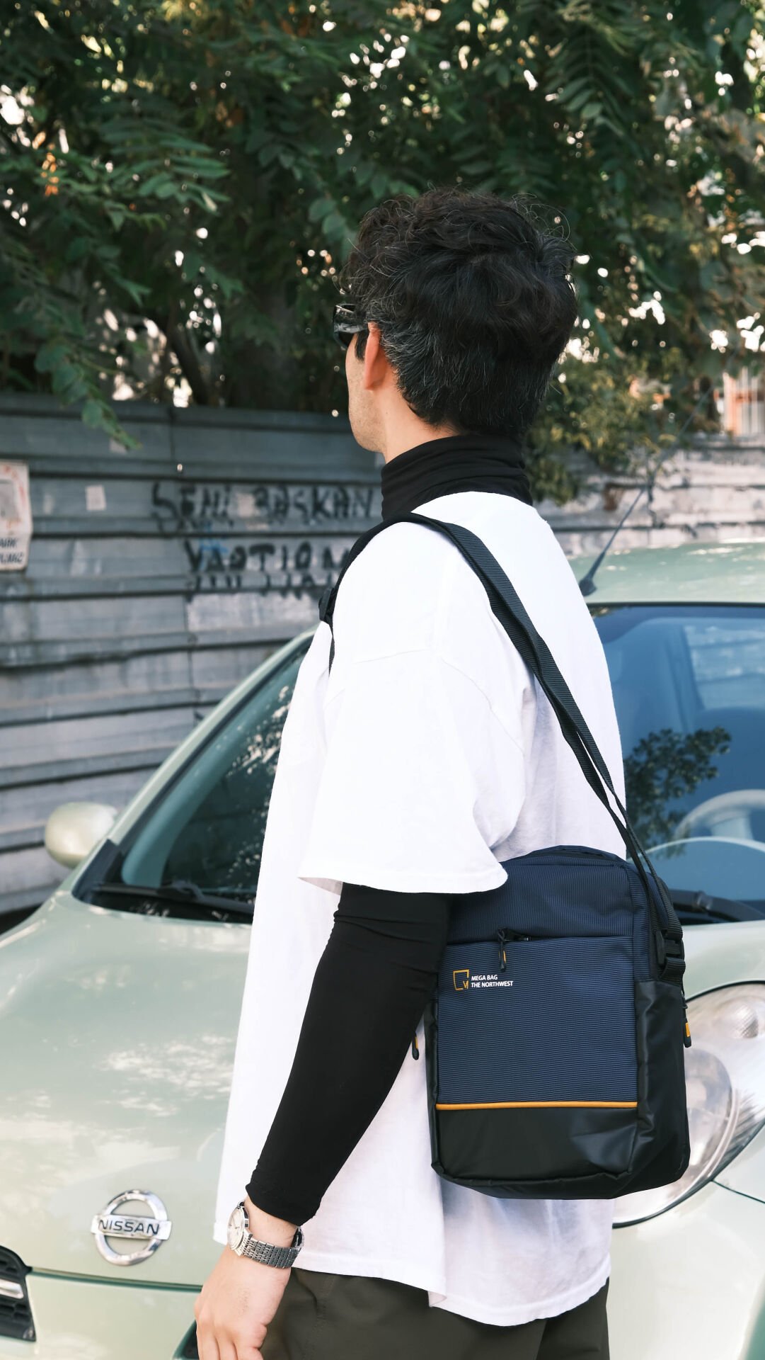 M 1020 Mega Bag Erkek Omuz Askılı Portföy Çanta, El Çantası Lacivert