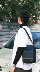 M 1020 Mega Bag Erkek Omuz Askılı Portföy Çanta, El Çantası Lacivert