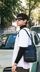 M 1020 Mega Bag Erkek Omuz Askılı Portföy Çanta, El Çantası Lacivert