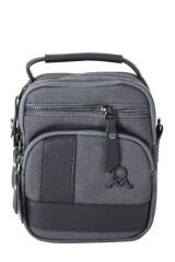 M 413 Mega Bag Erkek Omuz Askılı Portföy Çanta, El Çantası Siyah-Siyah