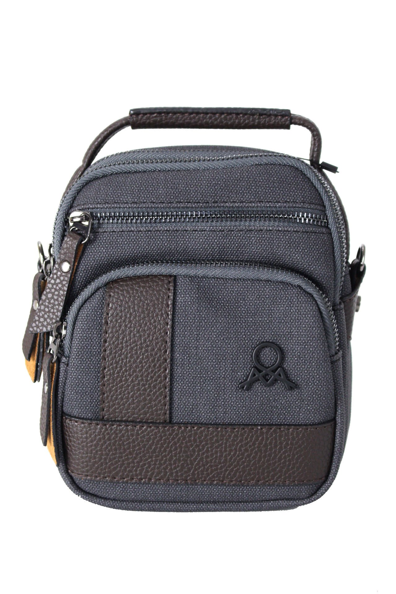 M 413 Mega Bag Erkek Omuz Askılı Portföy Çanta, El Çantası Siyah-Kahve