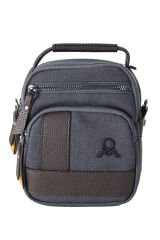 M 413 Mega Bag Erkek Omuz Askılı Portföy Çanta, El Çantası Siyah-Kahve