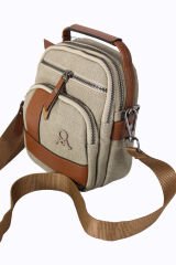 M 413 Mega Bag Erkek Omuz Askılı Portföy Çanta, El Çantası Camel-Taba