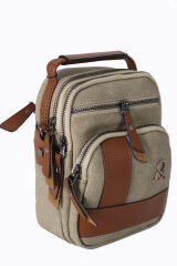 M 413 Mega Bag Erkek Omuz Askılı Portföy Çanta, El Çantası Camel-Taba