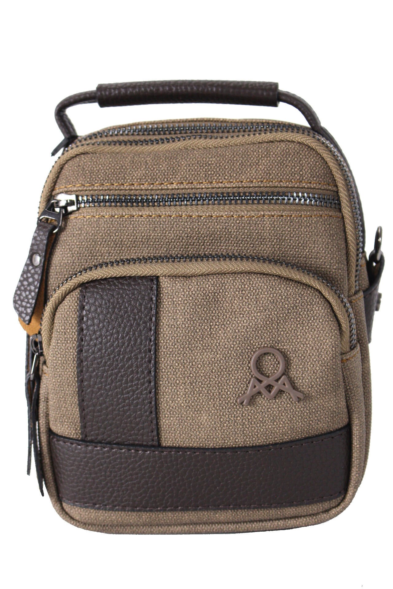 M 413 Mega Bag Erkek Omuz Askılı Portföy Çanta, El Çantası Toprak-Kahve