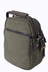 M 413 Mega Bag Erkek Omuz Askılı Portföy Çanta, El Çantası Yeşil-Kahve