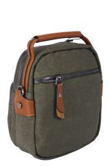 M 413 Mega Bag Erkek Omuz Askılı Portföy Çanta, El Çantası Yeşil-Taba