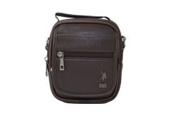 Plevr 8416 Us Polo Suni Deri Omuz Askılı, Kulplu Portföy Çanta Kahverengi