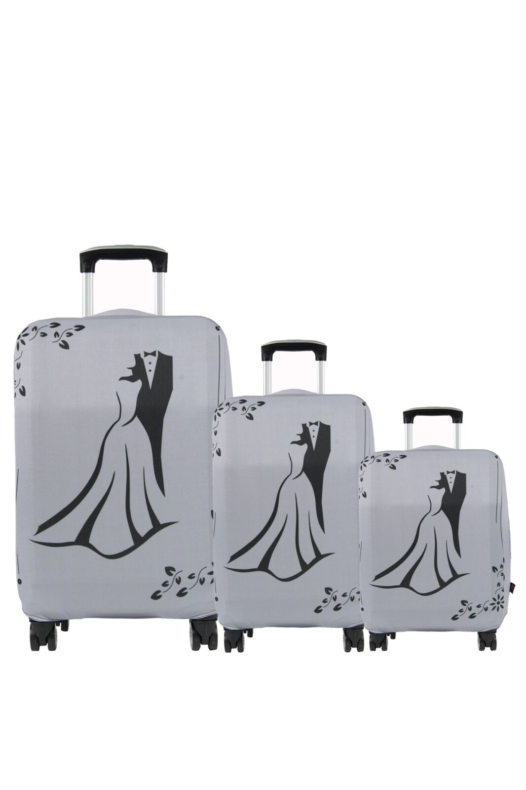 (My#123 Bride 2) VALİZLER İÇİN KILIF SETİ (KABİN ORTA VE BÜYÜK)