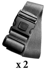 Metropolitan Valiz Bavul Çanta Emniyet Kemeri-Antrasit, Kilitli, 2 Adet