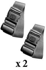 Metropolitan Valiz Bavul Çanta Emniyet Kemeri-Antrasit, Kilitli, 2 Adet