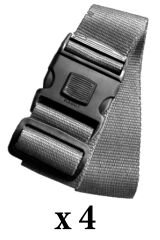 Metropolitan Valiz Bavul Çanta Emniyet Kemeri-Sax, Kilitli, 4 Adet