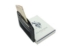 Plcuz 8427 U.S.Polo Assn.Hakiki Deri Kartlık Siyah