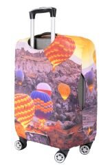 (My#73 Kapadokya 3) VALİZ İÇİN KILIF Turuncu - Orta Boy