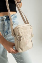 M 227 Mega Bag Krinkıl Kumaş Unisex Küçük Omuz Çantası, Telefonluk