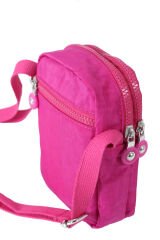 M 227 Mega Bag Krinkıl Kumaş Unisex Küçük Omuz Çantası, Telefonluk Pembe