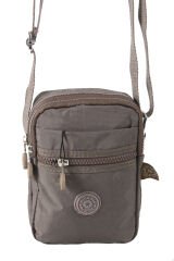 M 227 Mega Bag Krinkıl Kumaş Unisex Küçük Omuz Çantası, Telefonluk Vizon