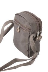 M 227 Mega Bag Krinkıl Kumaş Unisex Küçük Omuz Çantası, Telefonluk Vizon