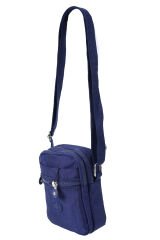 M 227 Mega Bag Krinkıl Kumaş Unisex Küçük Omuz Çantası, Telefonluk Lacivert