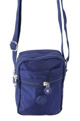 M 227 Mega Bag Krinkıl Kumaş Unisex Küçük Omuz Çantası, Telefonluk Lacivert