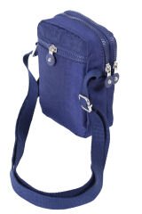 M 227 Mega Bag Krinkıl Kumaş Unisex Küçük Omuz Çantası, Telefonluk Lacivert