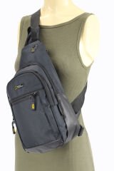 M 1008 Mega Bag Unisex Göğüs Çapraz Çanta, Body Bag Siyah