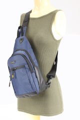 M 1008 Mega Bag Unisex Göğüs Çapraz Çanta, Body Bag Lacivert
