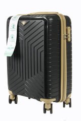 Metropolitan SDR 103 PP Valiz - Orta  Boy Siyah-Şampanya