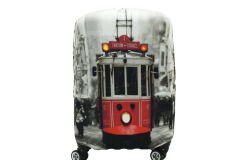 (My#54 Taksim 2) VALİZ İÇİN KILIF Gri - Orta Boy