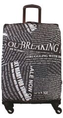 (My#04 Gazete) VALİZLER İÇİN KILIF SETİ (KABİN ORTA VE BÜYÜK)