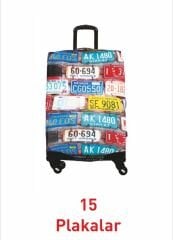 (My#15 Plakalar) VALİZLER İÇİN KILIF SETİ (KABİN ORTA VE BÜYÜK)