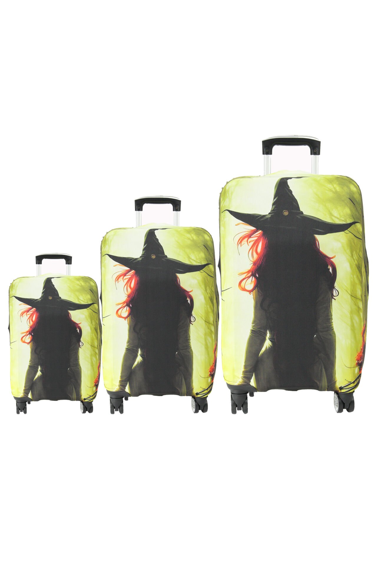 (My#126 Witch 2) VALİZLER İÇİN KILIF SETİ (KABİN ORTA VE BÜYÜK)