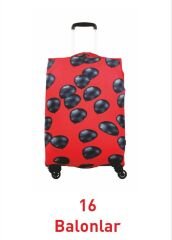 (My#16 Balonlar) VALİZLER İÇİN KILIF SETİ (KABİN ORTA VE BÜYÜK)