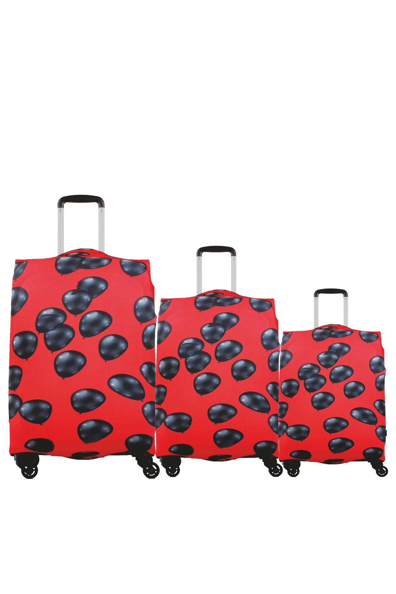 (My#16 Balonlar) VALİZLER İÇİN KILIF SETİ (KABİN ORTA VE BÜYÜK)