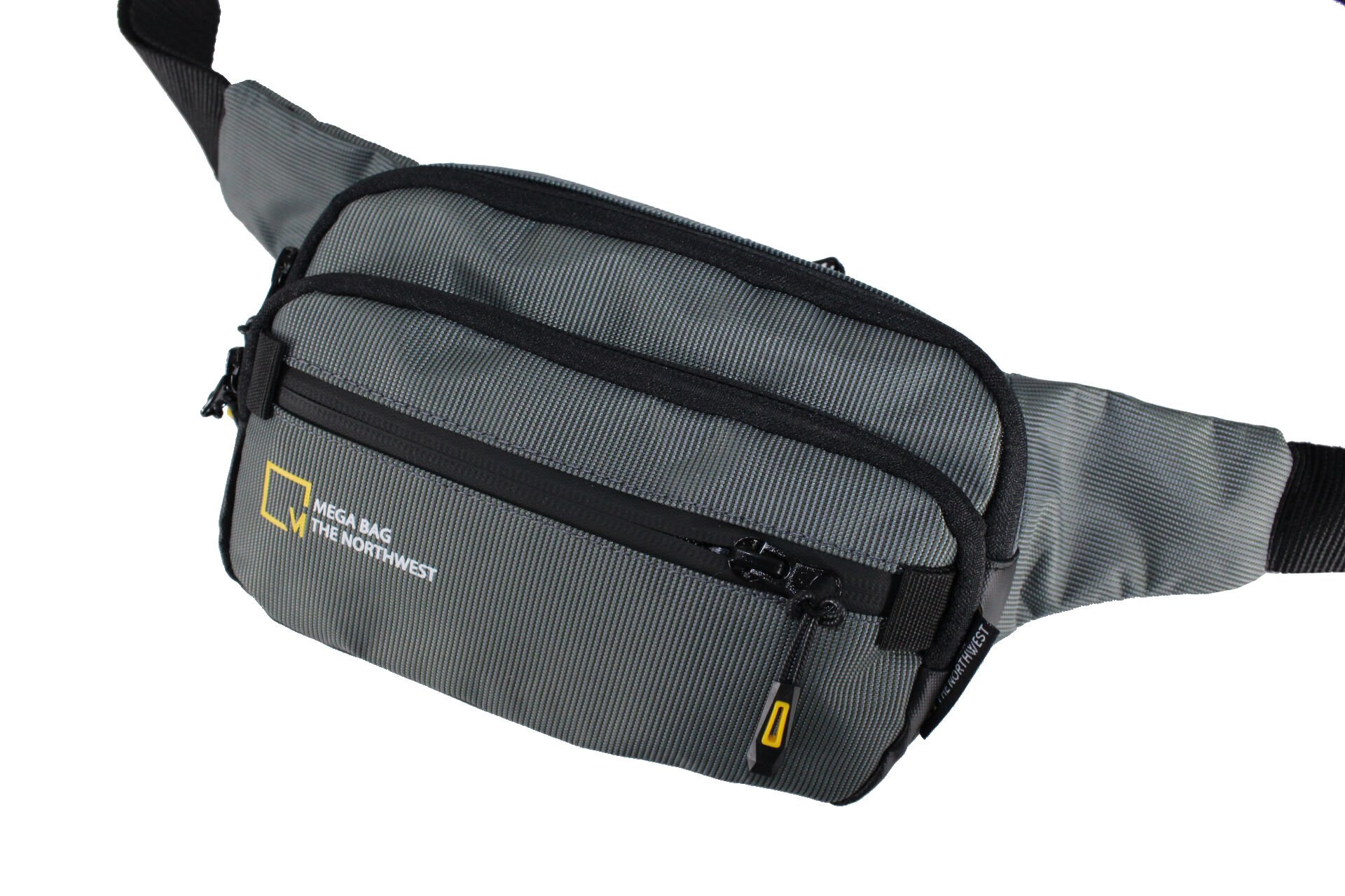 M 1018 Mega Bag Bel Çantası, Çapraz Göğüs Çanta Gri