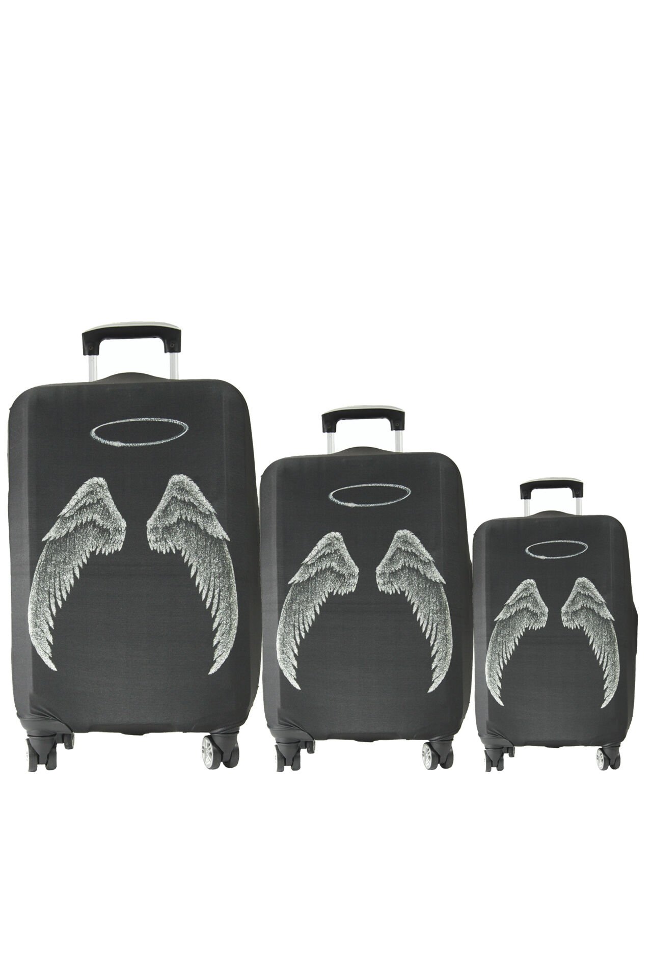 (My#130 Melek) VALİZLER İÇİN KILIF SETİ (KABİN ORTA VE BÜYÜK)