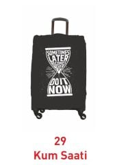 (My#29 Kum Saati) VALİZLER İÇİN KILIF SETİ (KABİN ORTA VE BÜYÜK)