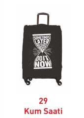 (My#29 Kum Saati) VALİZLER İÇİN KILIF SETİ (KABİN ORTA VE BÜYÜK)