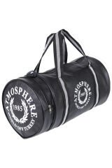 Atmospher Unisex Suni Deri Spor Çanta, Seyahat Çantası Siyah