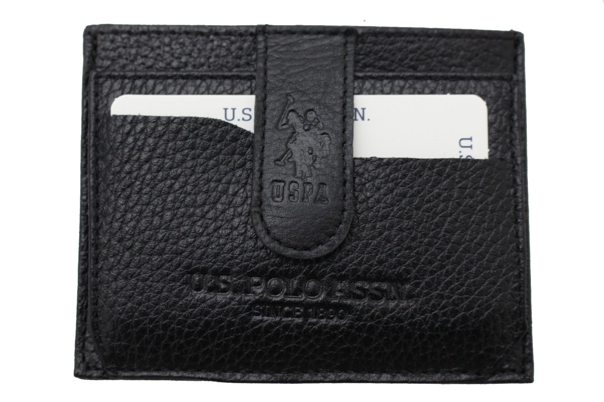 Plcuz 7607 U.S.Polo Assn.Hakiki Deri Erkek Cüzdan, Kartlık Siyah