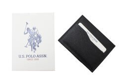 Plcuz 7607 U.S.Polo Assn.Hakiki Deri Erkek Cüzdan, Kartlık Siyah