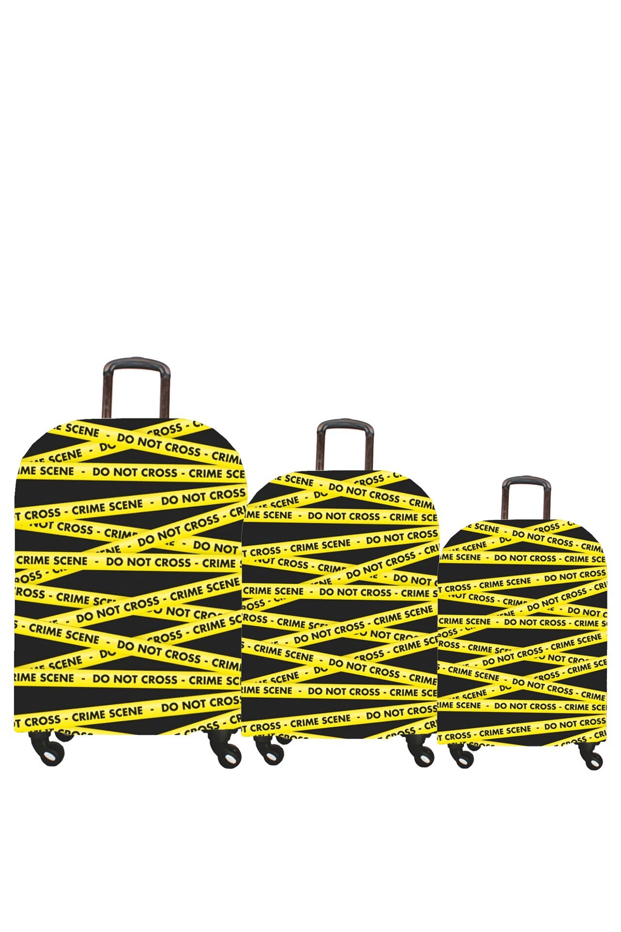 (My#31 Sarı Şeritler) VALİZLER İÇİN KILIF SETİ (KABİN ORTA VE BÜYÜK)