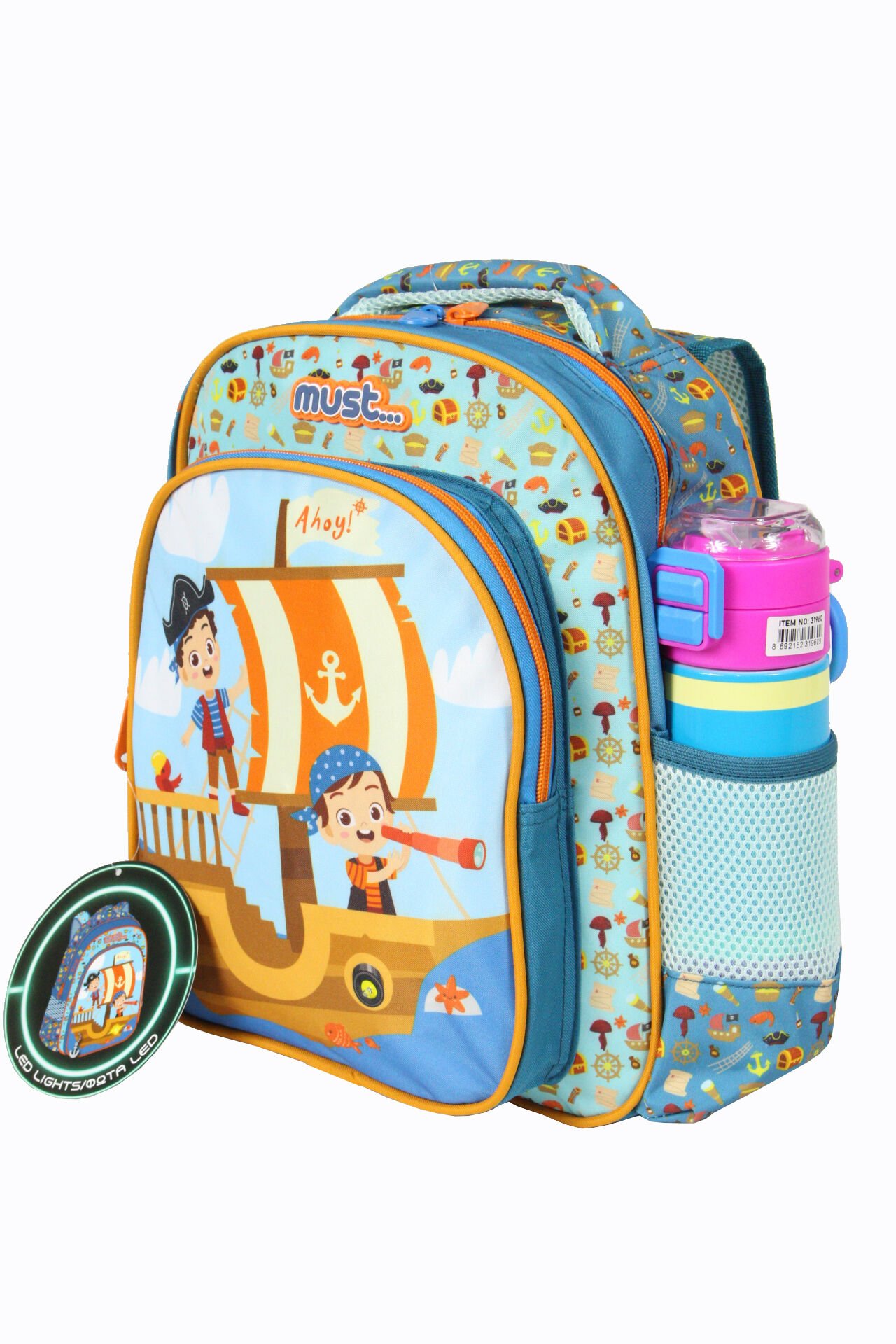 MUST 585001 Mavi Korsan Gemisi Anaokulu Sırt Çantası-Mavi