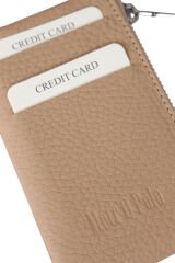 MPCUZ 101 Kadın Unisex, Hakiki Deri, Cüzdan Kartlık Mürdüm