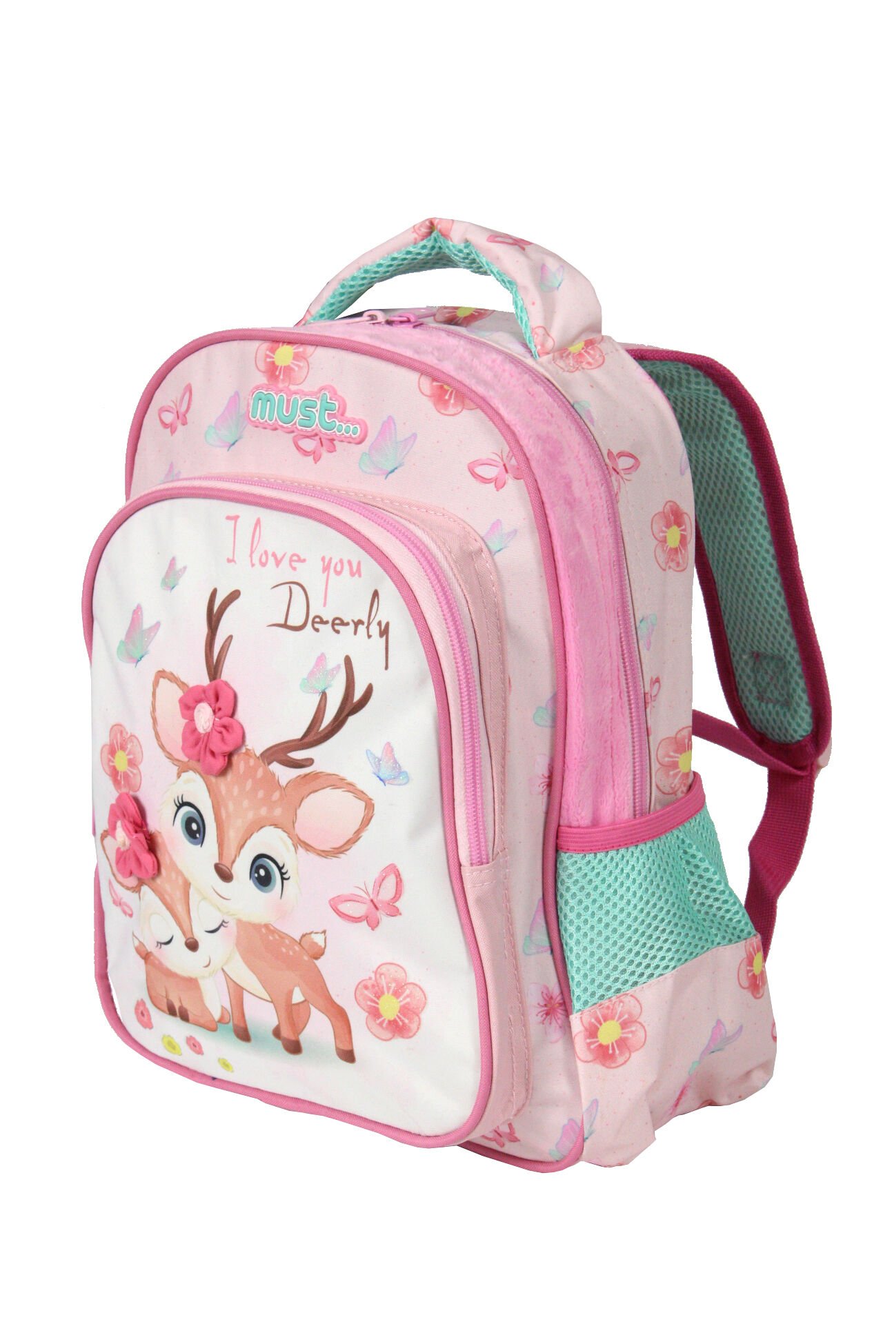 MUST 584995 Dişi Geyik Anaokulu Sırt Çantası-Pembe-Beyaz