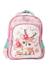 MUST 584995 Dişi Geyik Anaokulu Sırt Çantası-Pembe-Beyaz