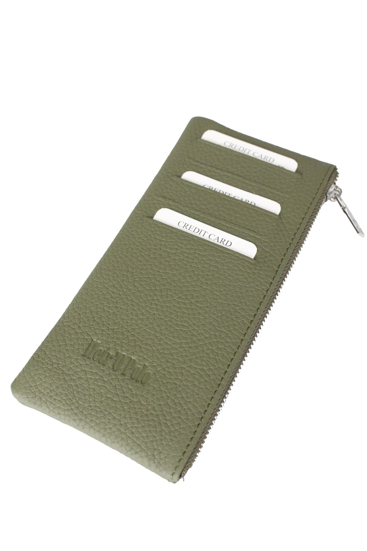 MPCUZ 102 Kadın Unisex, Hakiki Deri, Cüzdan Kartlık Haki